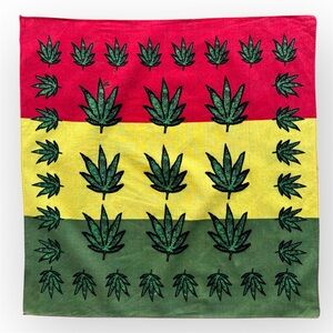 (2 for $10) Rasta inspired Leaf Bandana